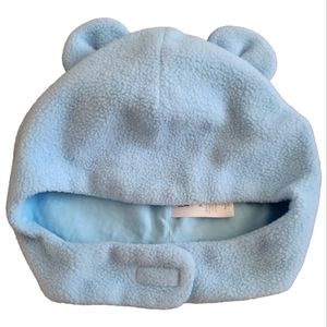 Luvable Friends Blue Ears Velcro Baby Infant Hat Cap Beanie